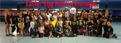 IE Derby Divas April 2017 Open Scrimmage Group Photo