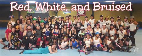 IE Derby Divas July 2017 Open Scrimmage Group Photo