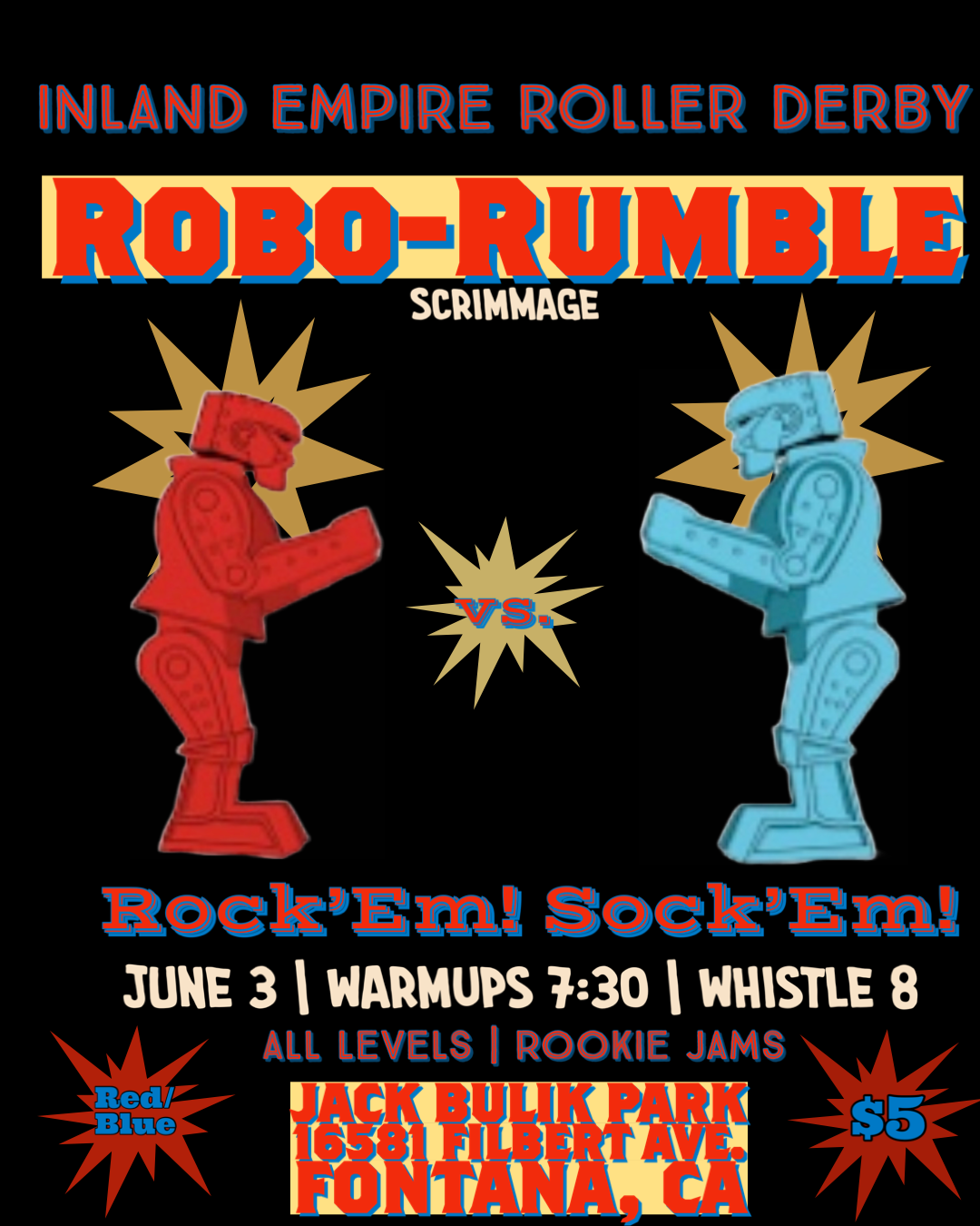 Inland Empire Roller Derby - Monthly Open Scrimmage - Robo Rumble